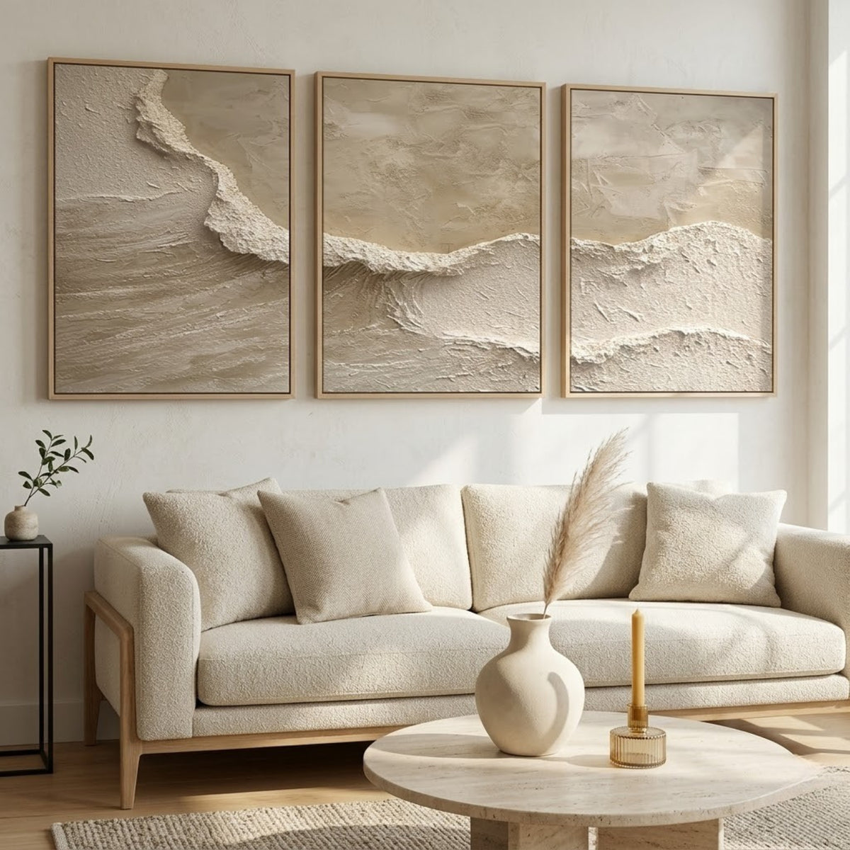 Beige Textured Wall Art