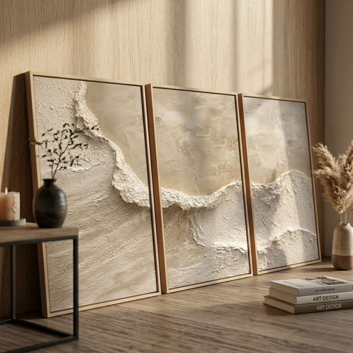 Beige Textured Wall Art