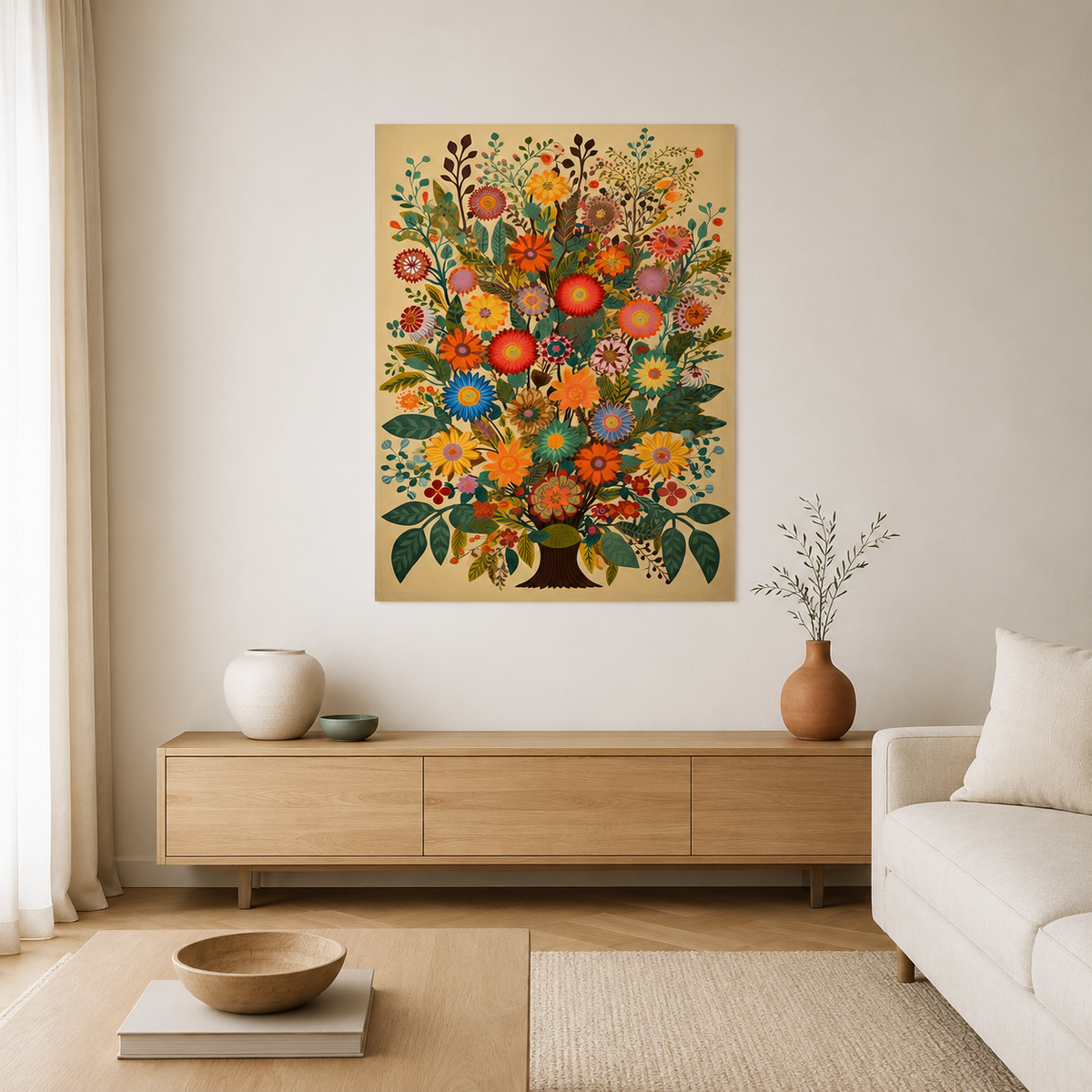 Folk Flowers — A Vintage Floral Study