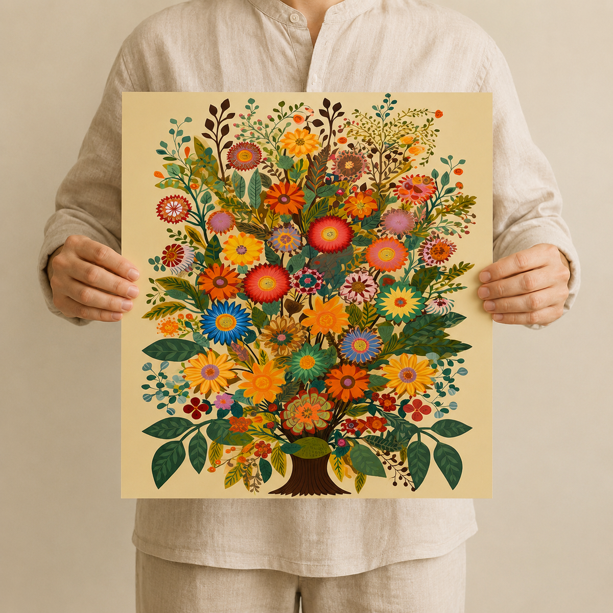 Folk Flowers — A Vintage Floral Study