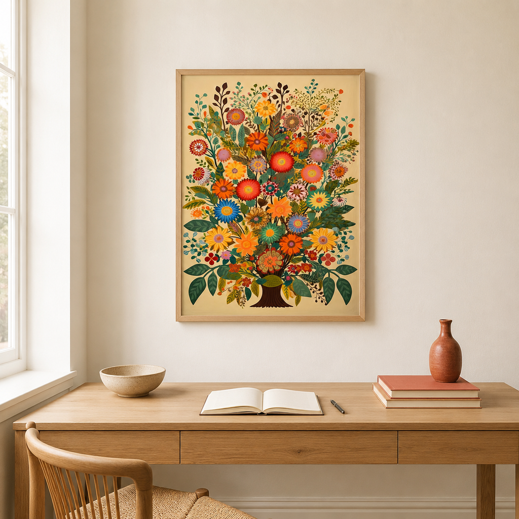 Folk Flowers — A Vintage Floral Study