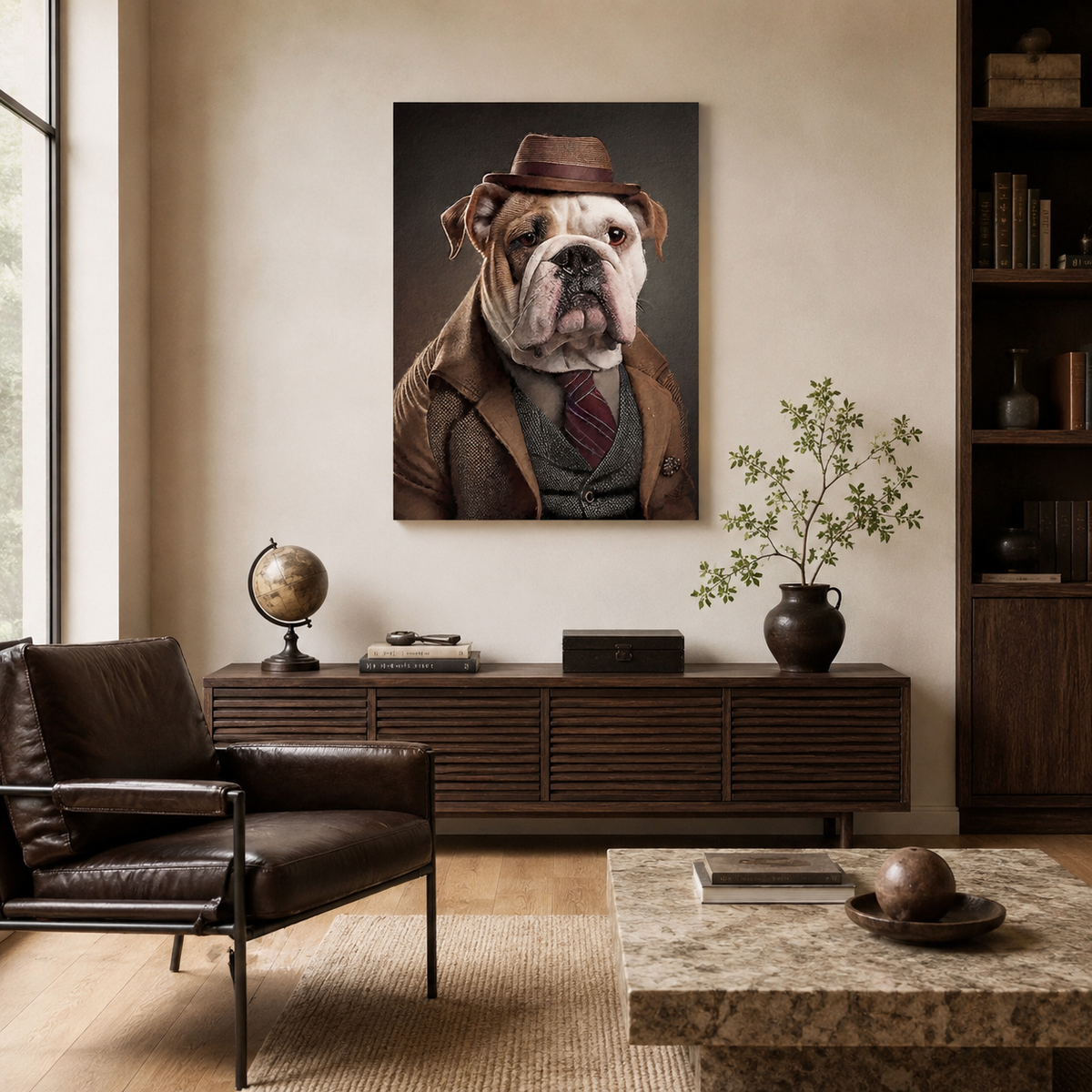The Dapper Bulldog — A Portrait in Fedora