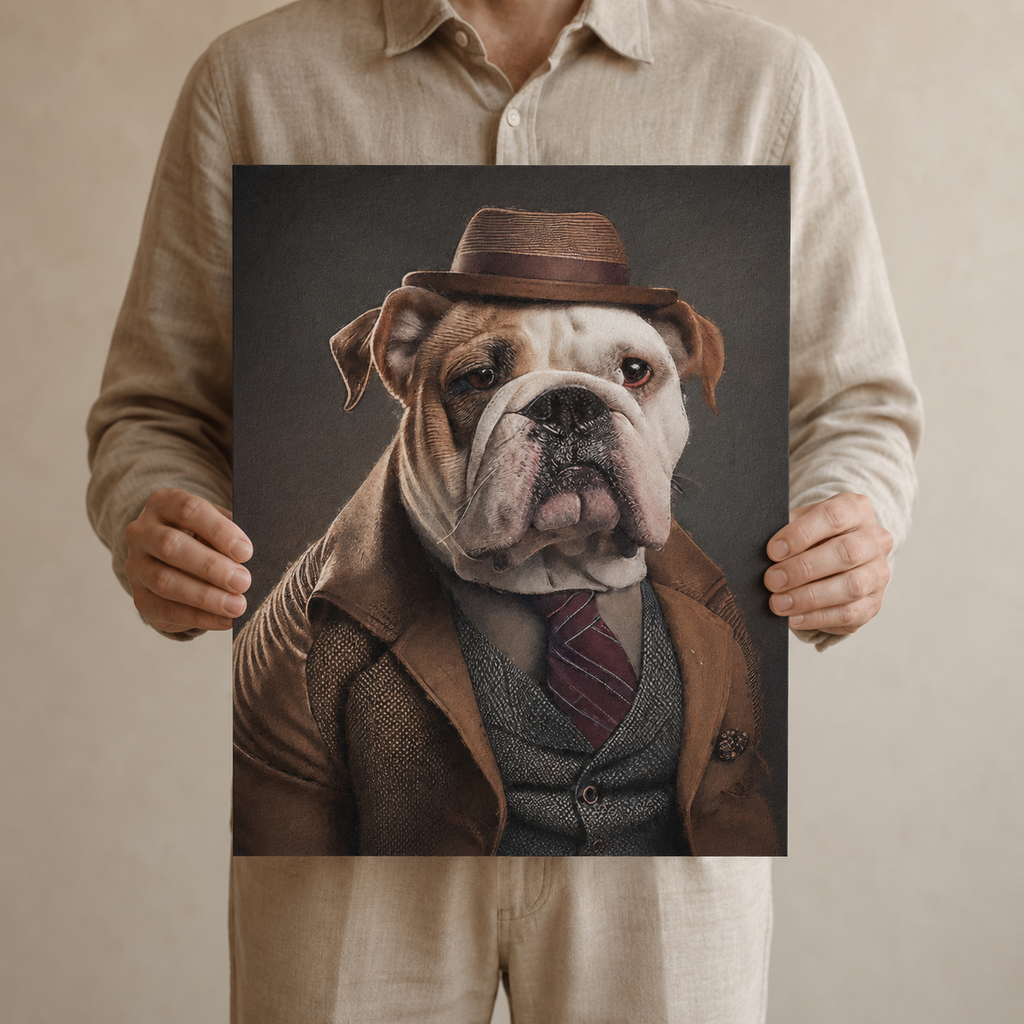 The Dapper Bulldog — A Portrait in Fedora
