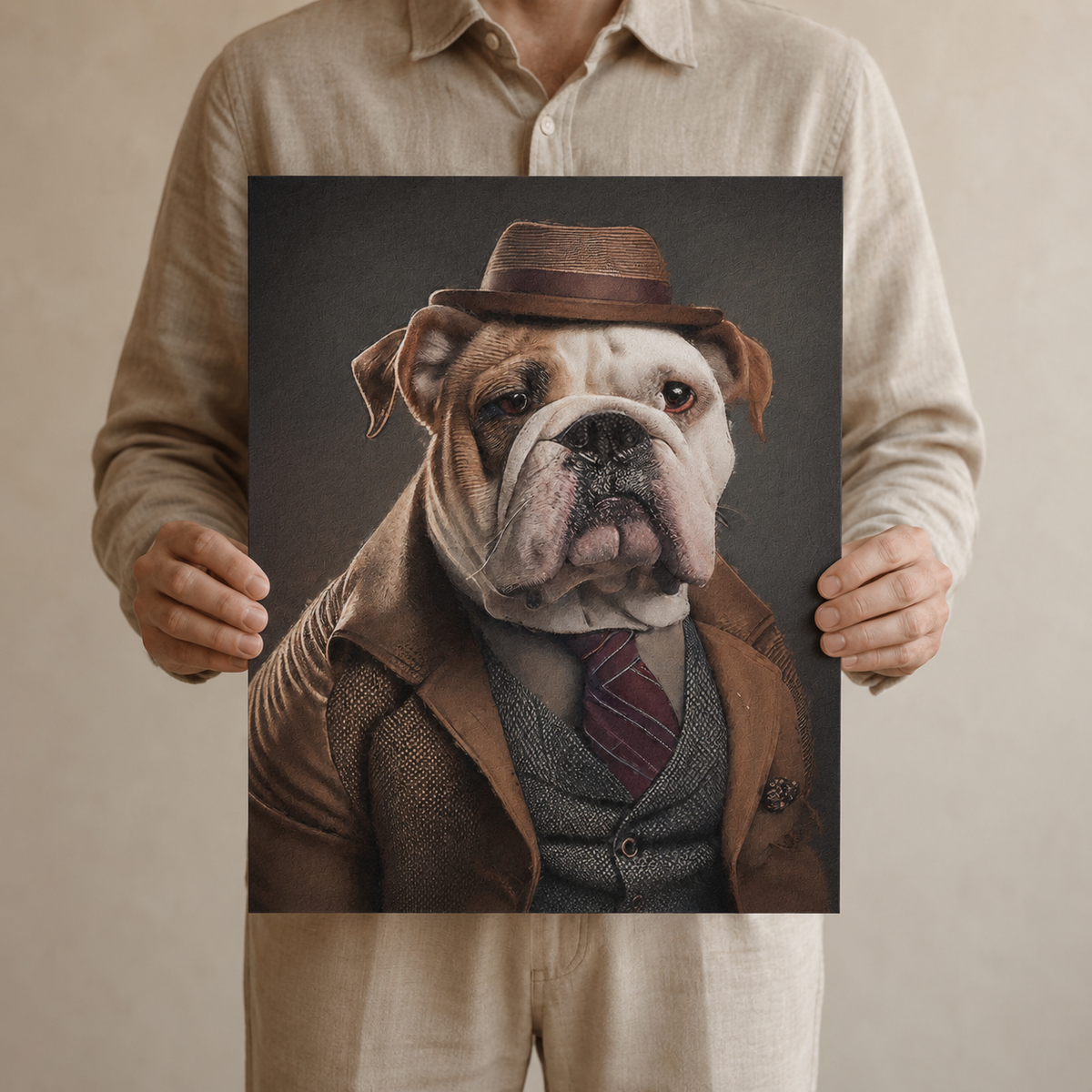 The Dapper Bulldog — A Portrait in Fedora