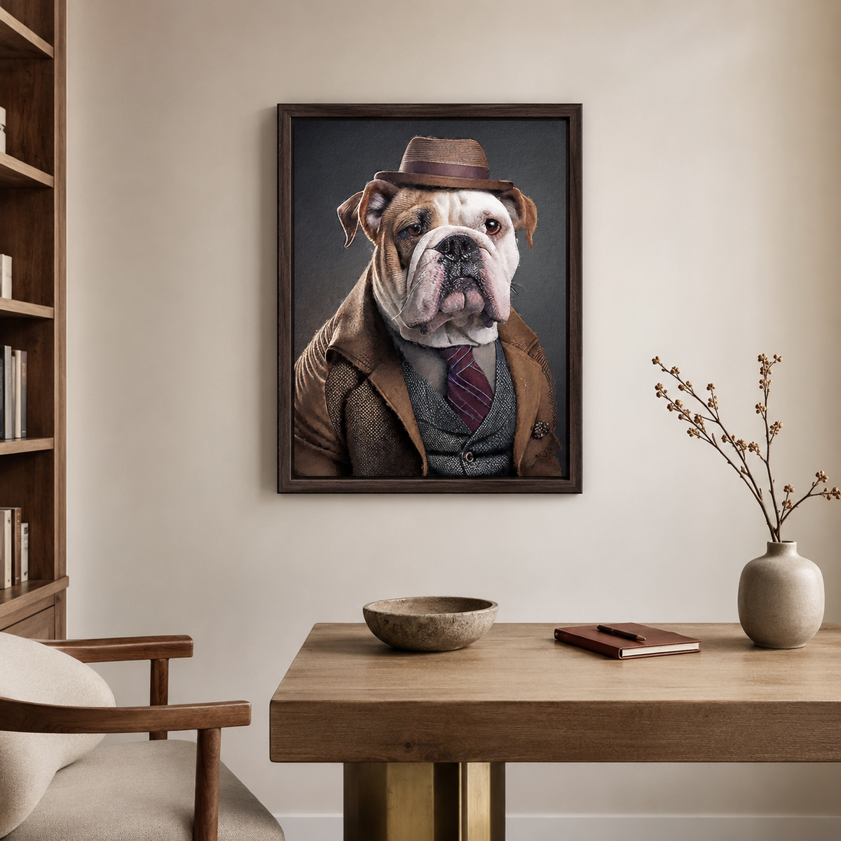 The Dapper Bulldog — A Portrait in Fedora