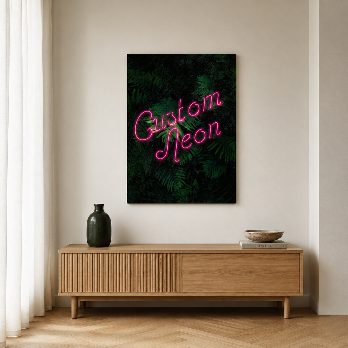 Your Words in Neon — Custom Text Print