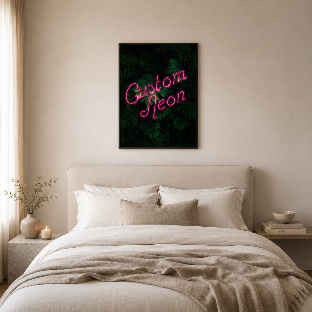 Your Words in Neon — Custom Text Print