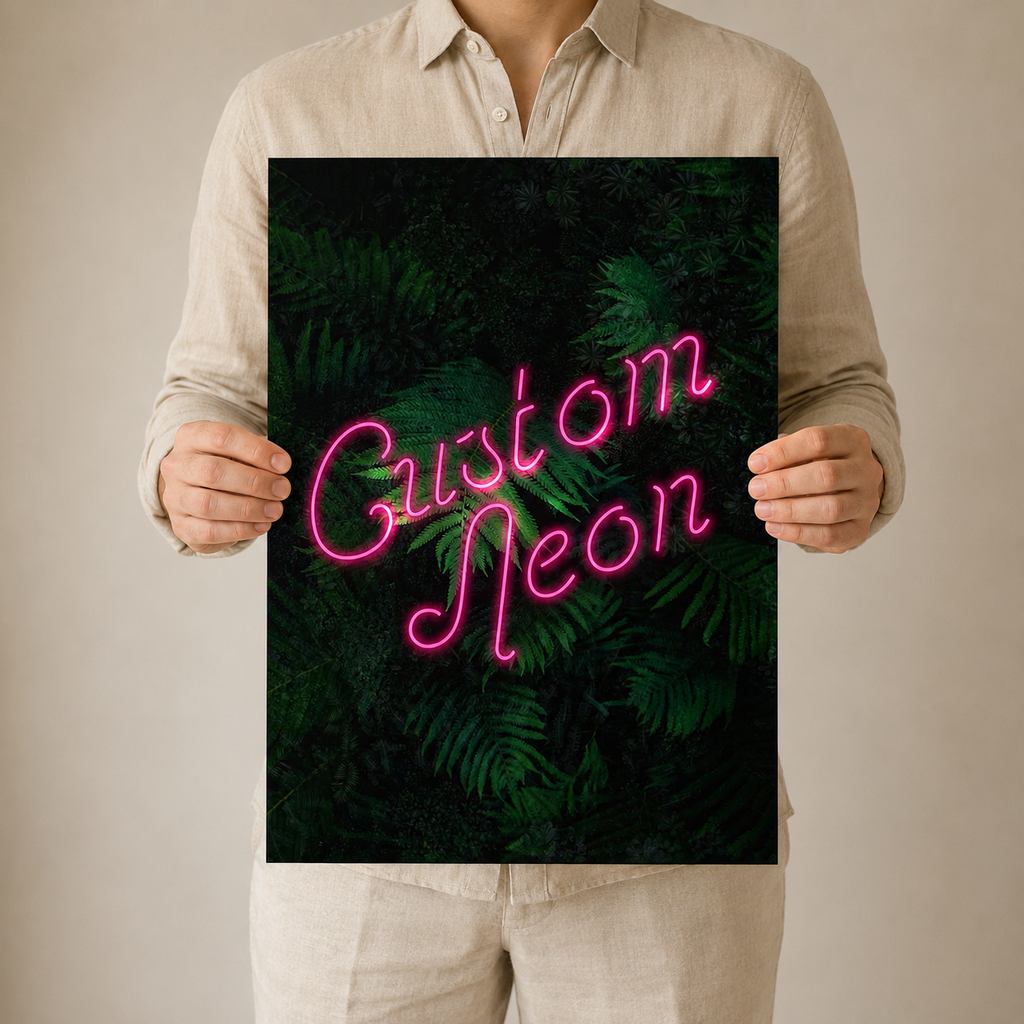 Your Words in Neon — Custom Text Print