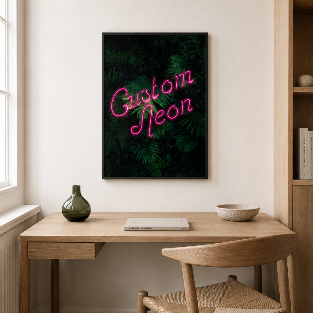 Your Words in Neon — Custom Text Print