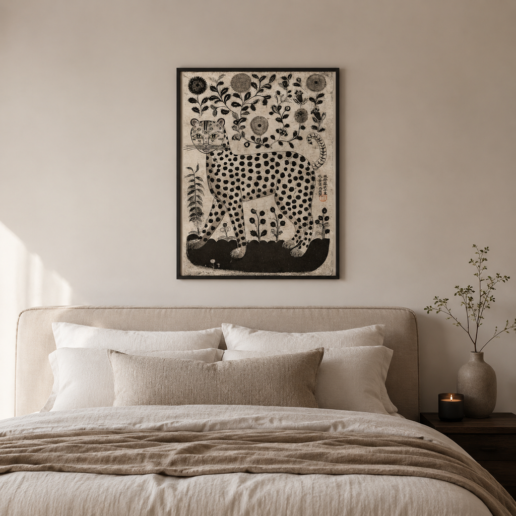 The Folk Leopard in Black and White