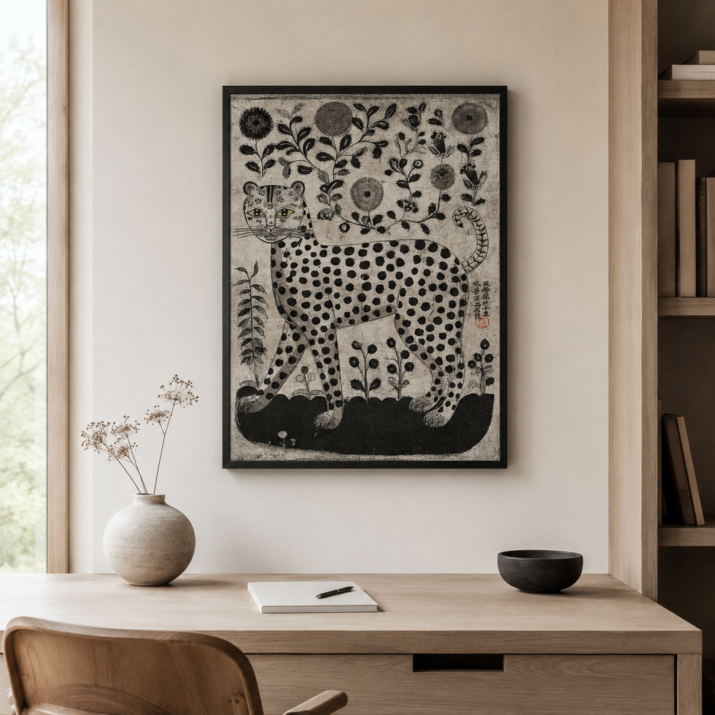 The Folk Leopard in Black and White