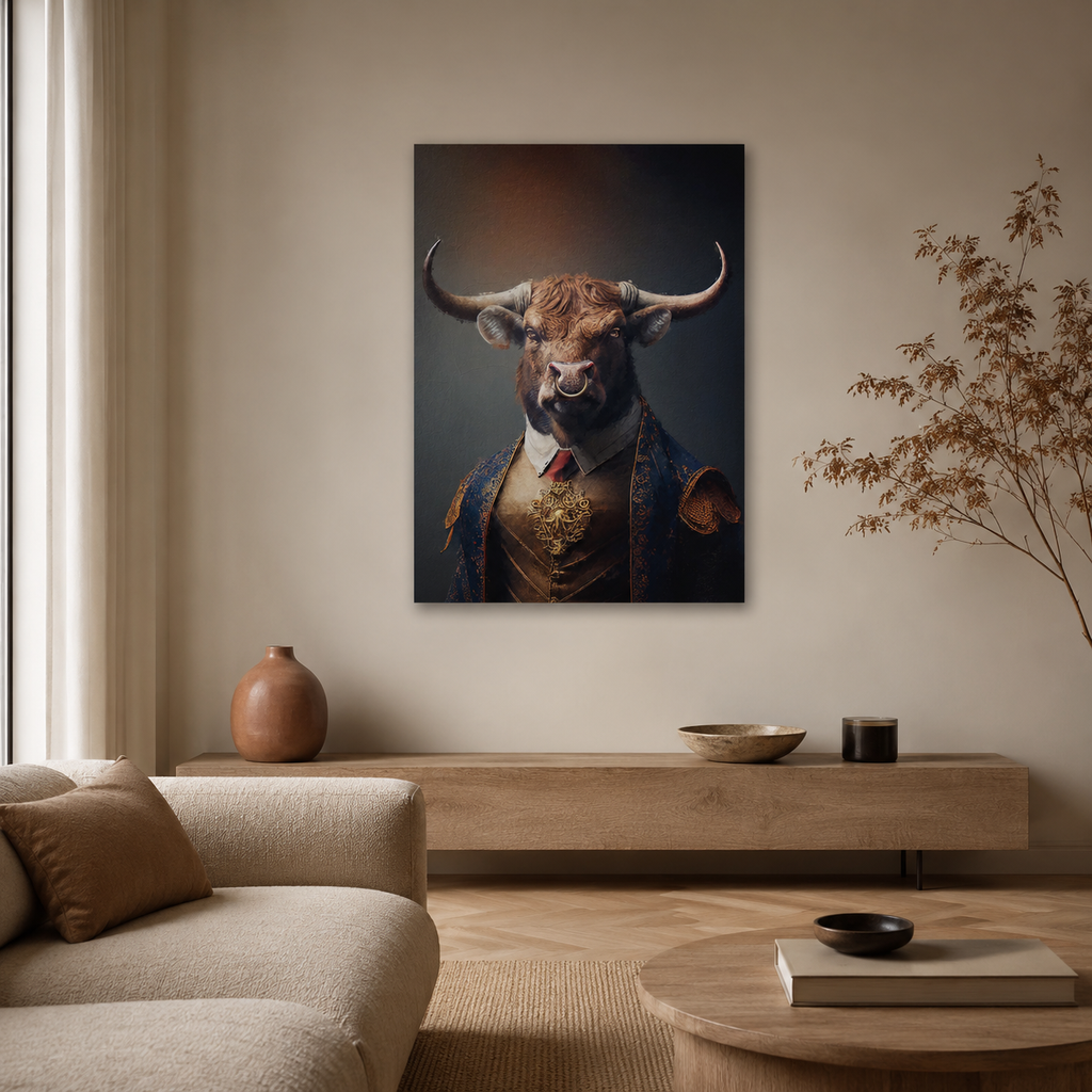 The Distinguished Bull — A Baroque Portrait