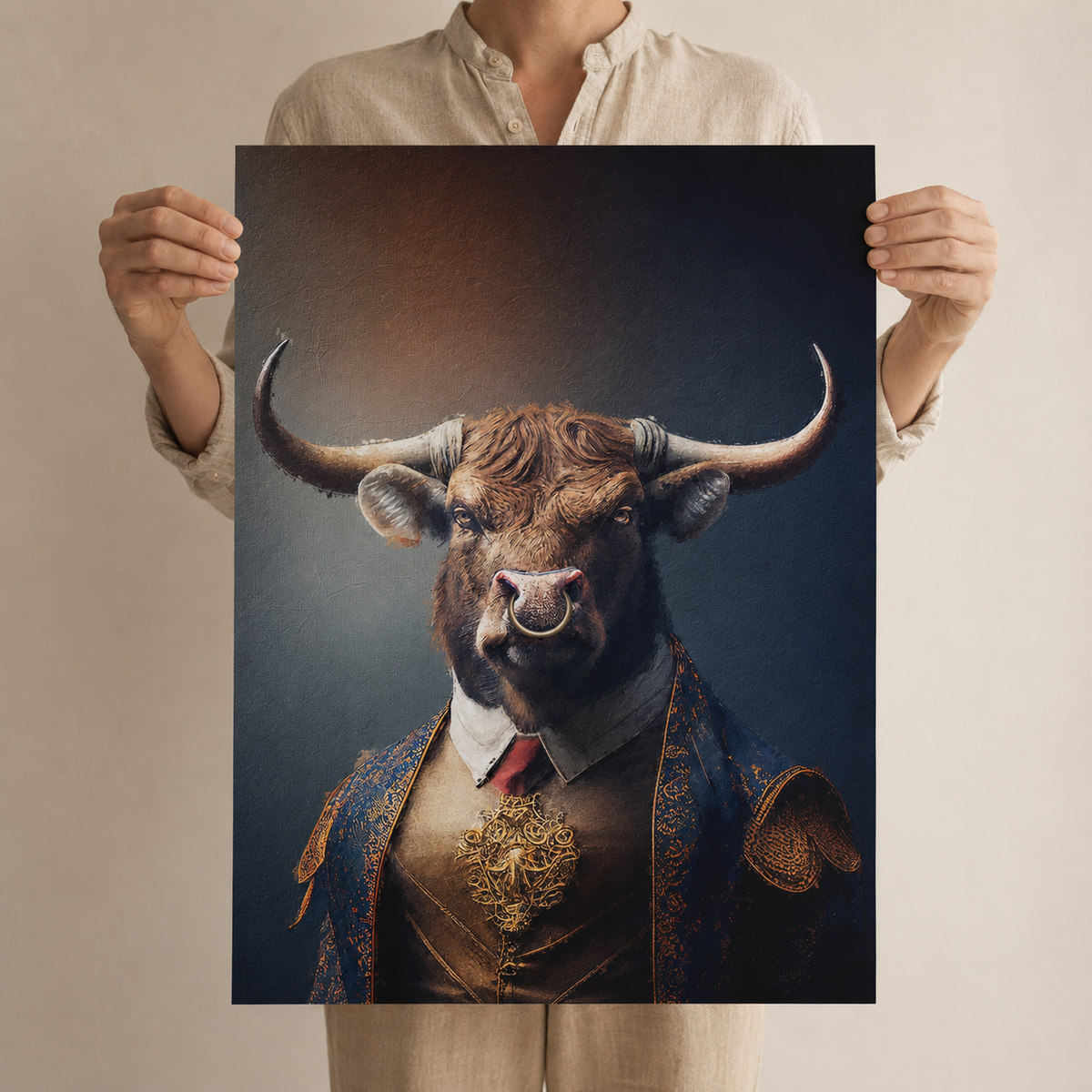 The Distinguished Bull — A Baroque Portrait