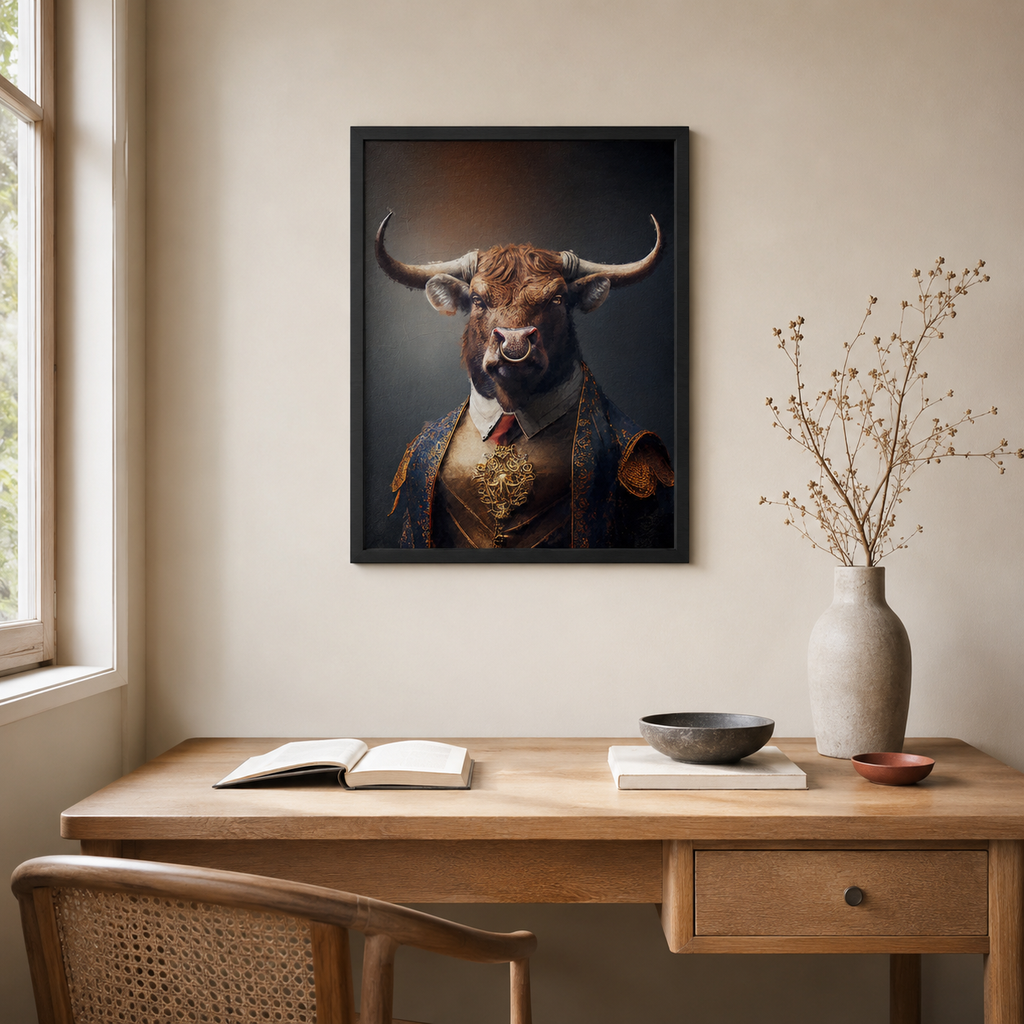The Distinguished Bull — A Baroque Portrait