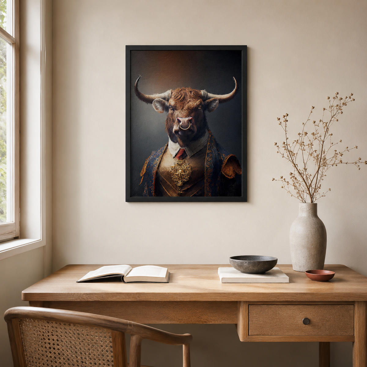 The Distinguished Bull — A Baroque Portrait