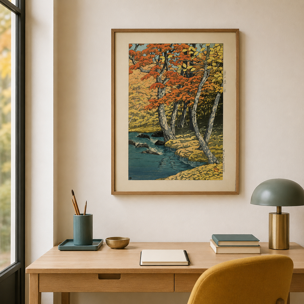 Autumn River — After Kawase Hasui