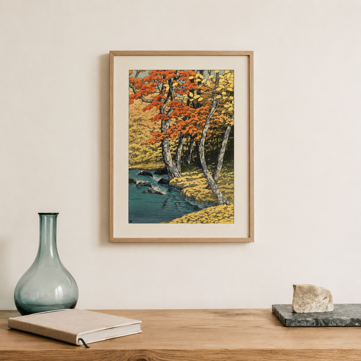 Autumn River — After Kawase Hasui