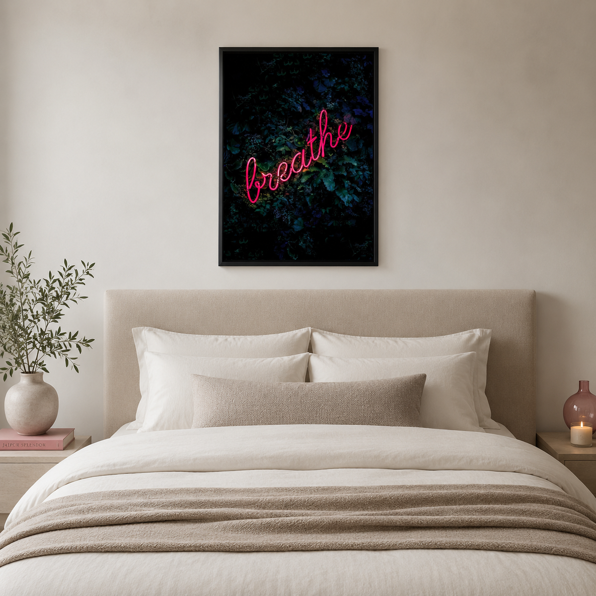 Breathe — A Neon Botanical Print