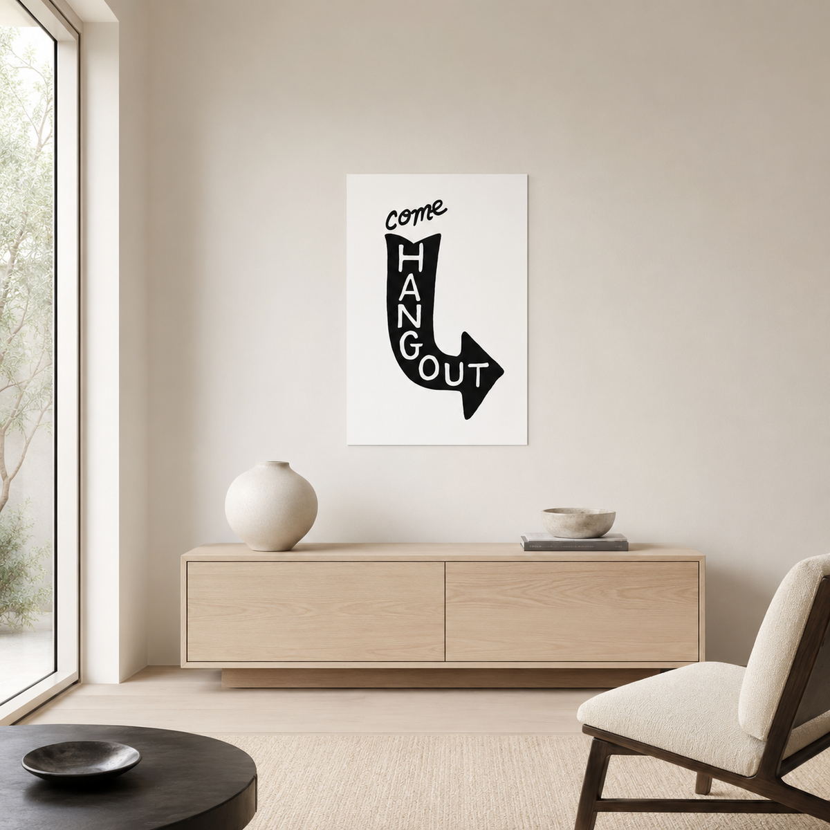 Come Hang Out — A Vintage Sign Print