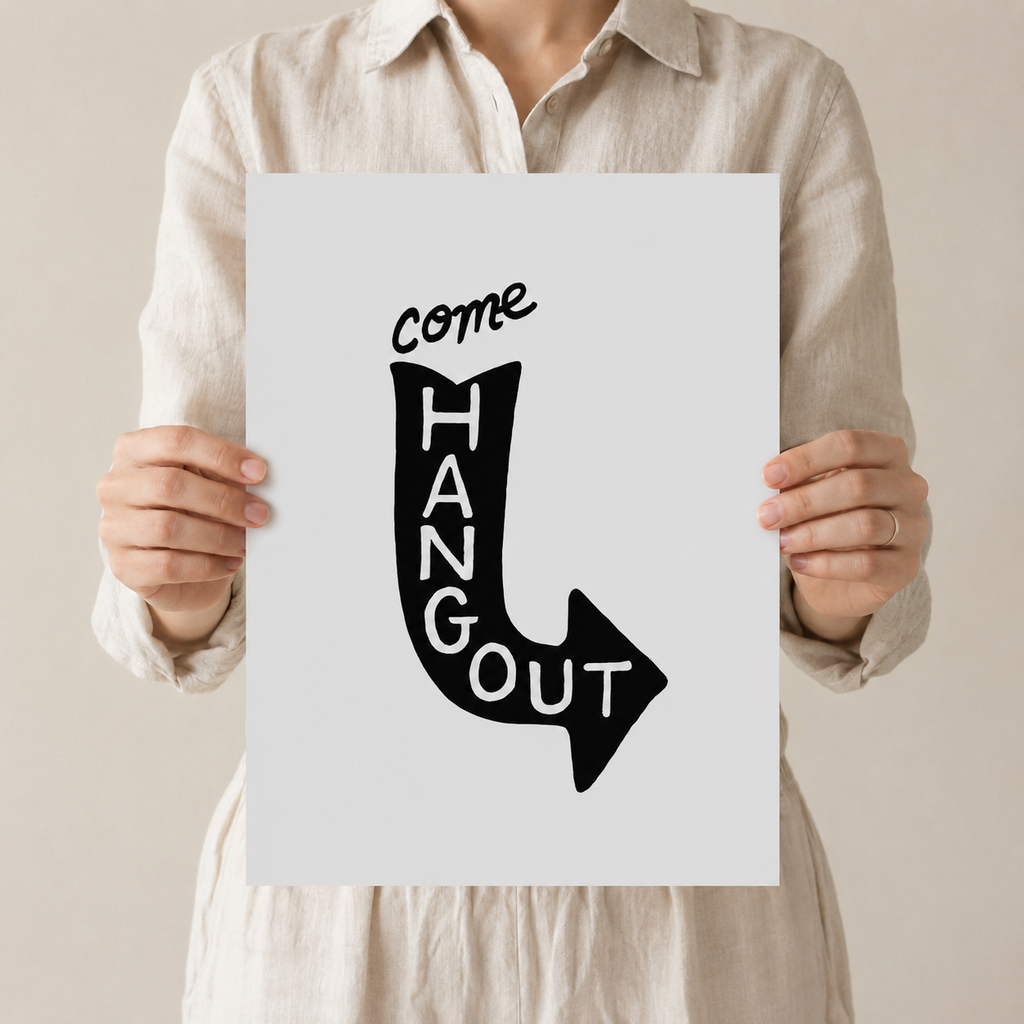 Come Hang Out — A Vintage Sign Print