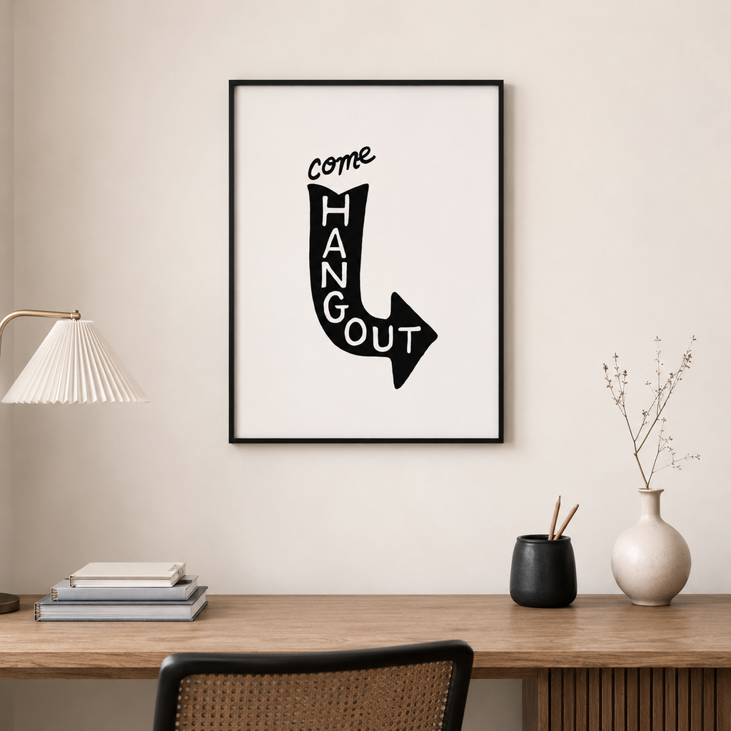 Come Hang Out — A Vintage Sign Print