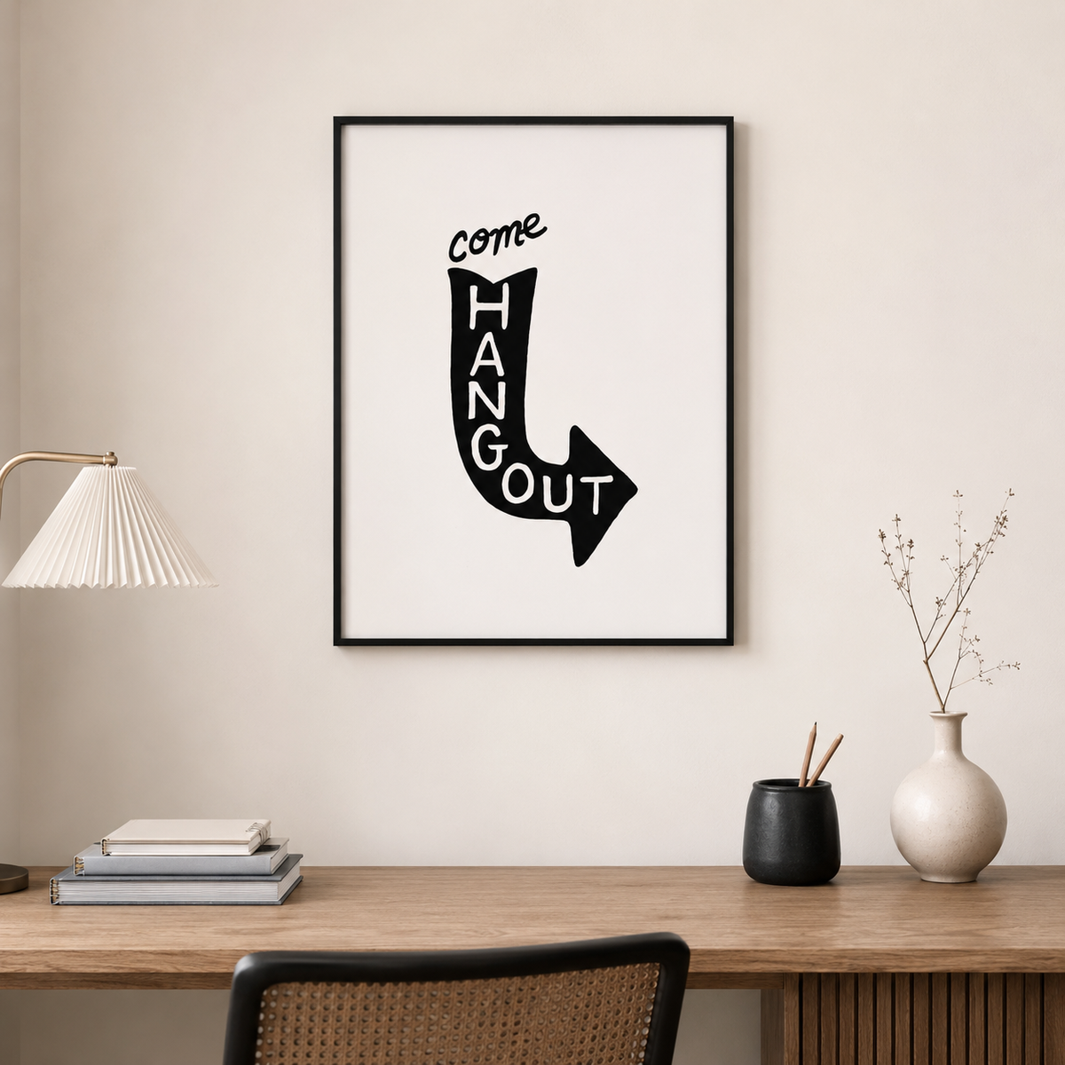 Come Hang Out — A Vintage Sign Print