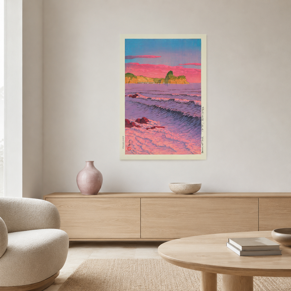 Pink Tide — After Kawase Hasui