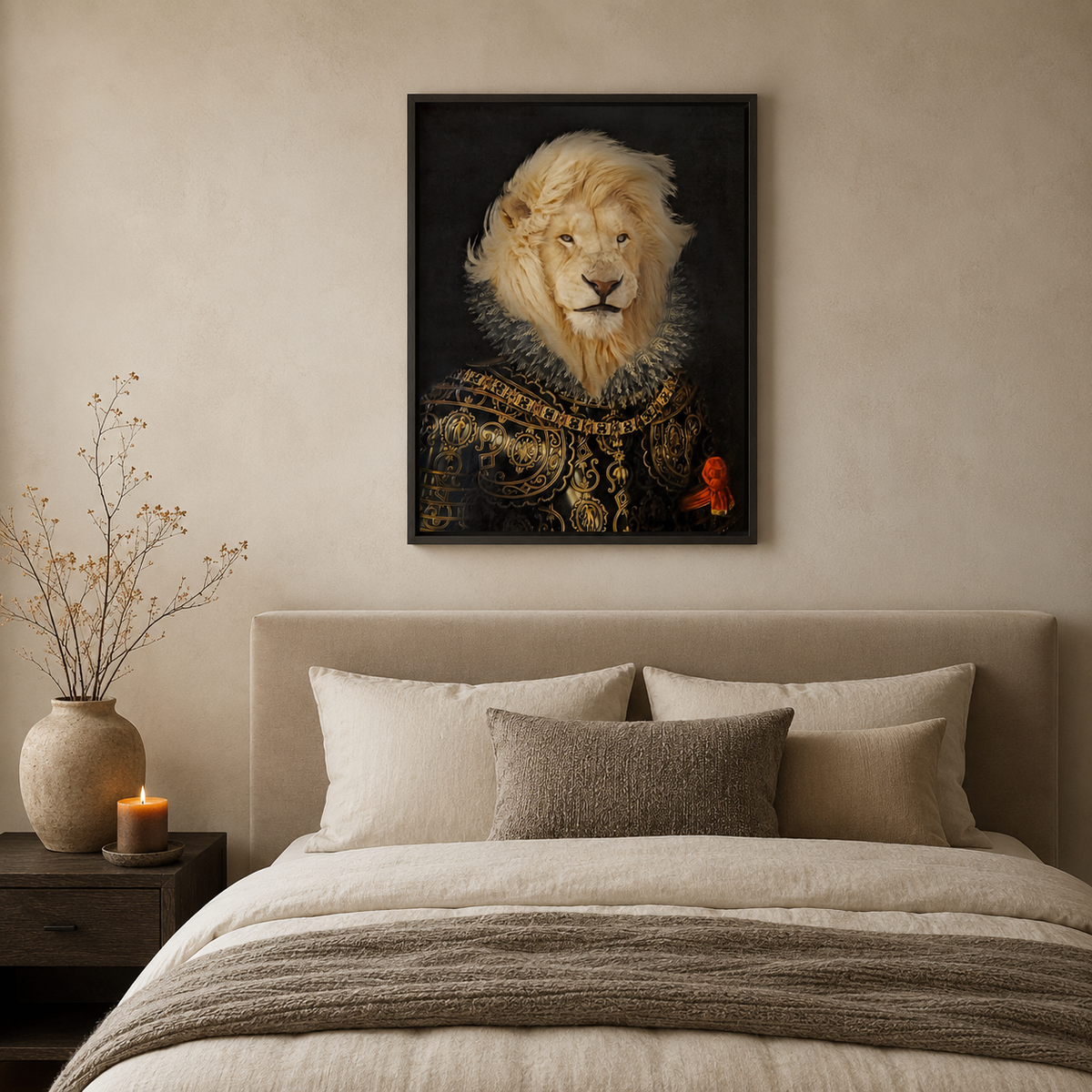 The White Crowned Lion — A Royal Renaissance Portrait