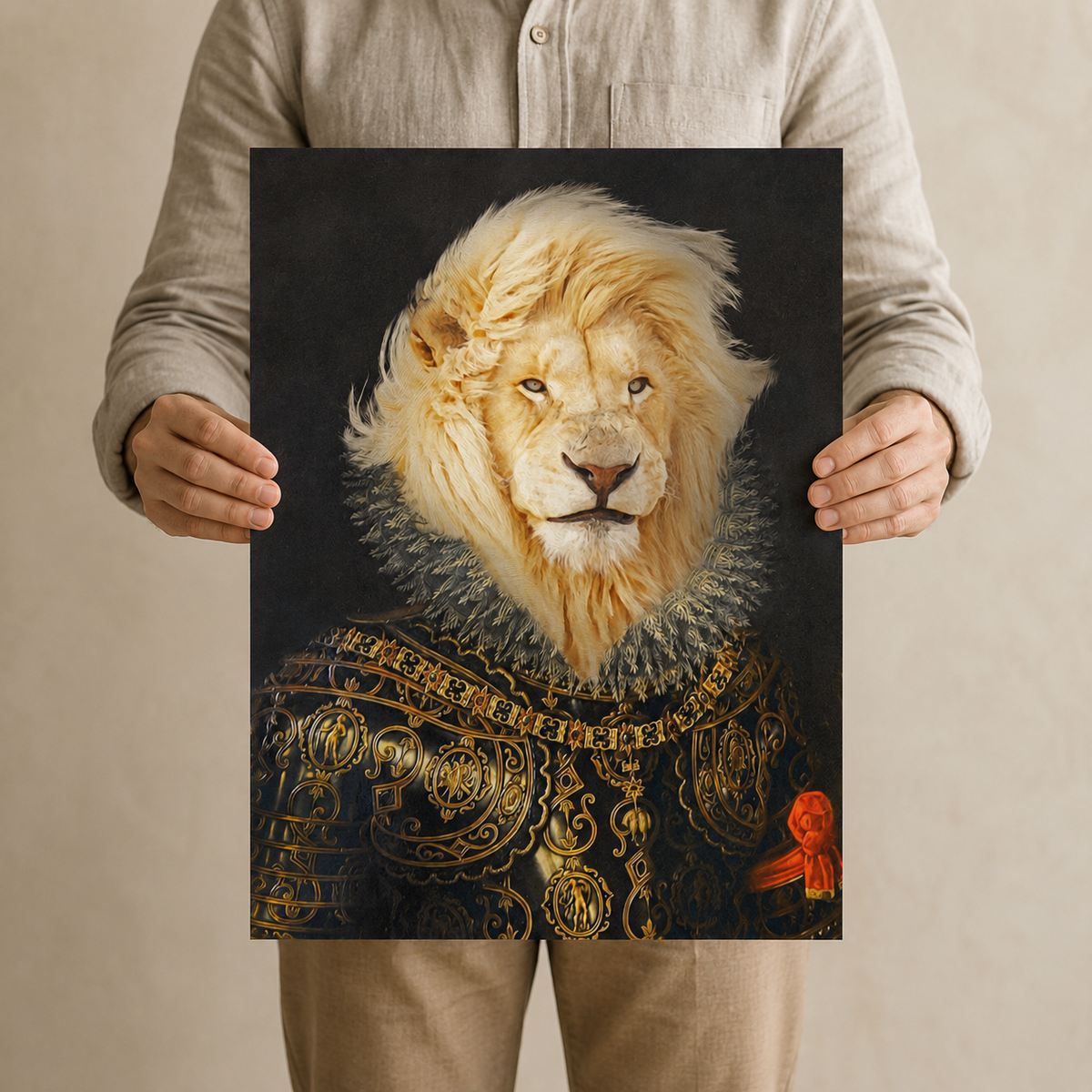 The White Crowned Lion — A Royal Renaissance Portrait