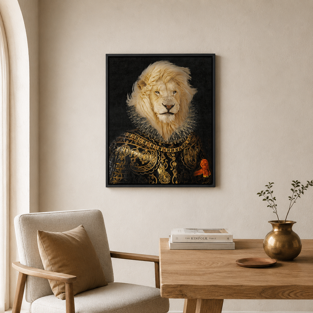 The White Crowned Lion — A Royal Renaissance Portrait