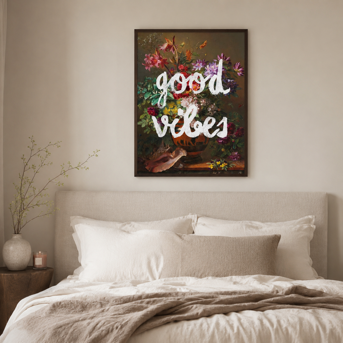 Good Vibes — A Floral Graffiti Masterpiece