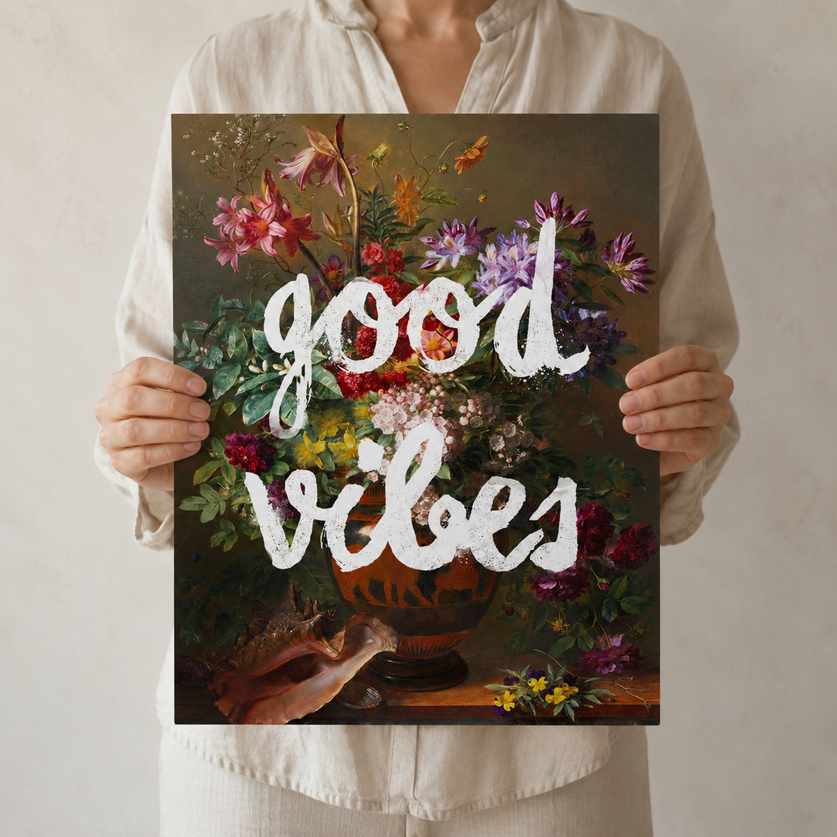 Good Vibes — A Floral Graffiti Masterpiece