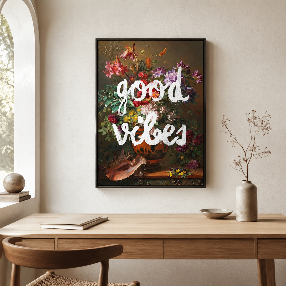 Good Vibes — A Floral Graffiti Masterpiece