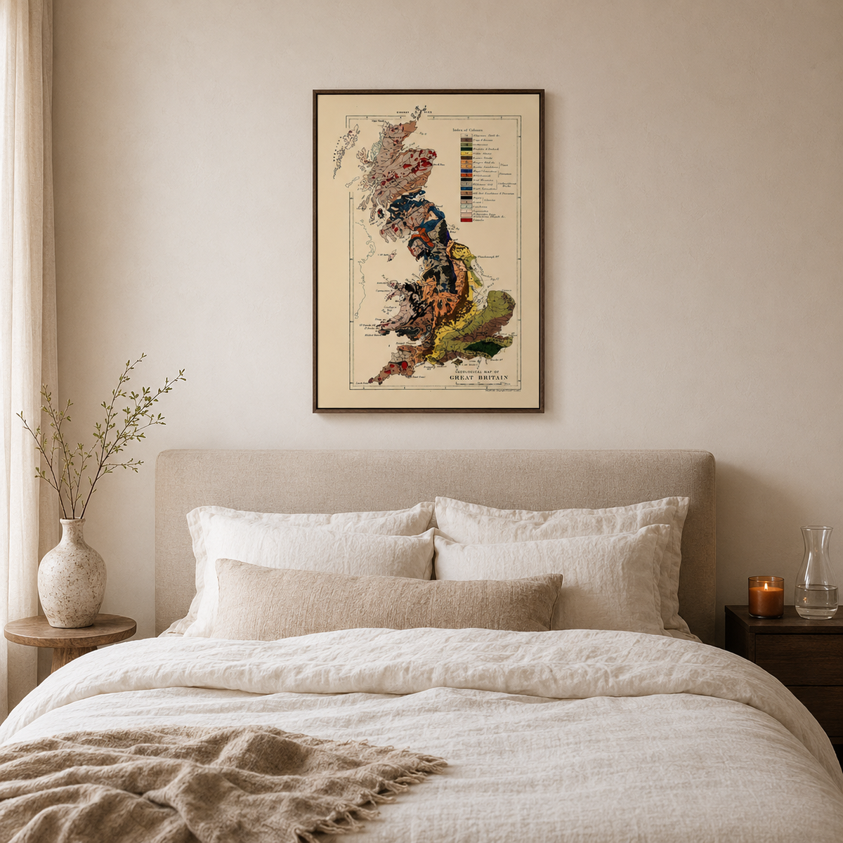 Geological Map of Great Britain — A Vintage Print