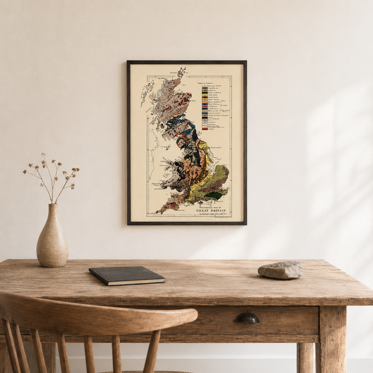Geological Map of Great Britain — A Vintage Print