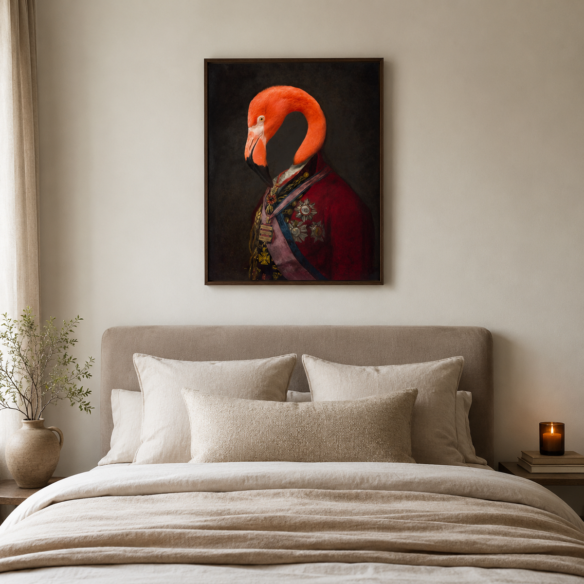 The Flamingo General — A Renaissance Animal Portrait