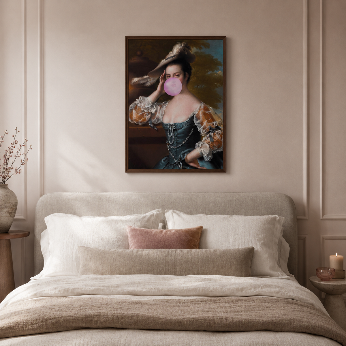 The Bubblegum Lady — A Cheeky Renaissance Portrait