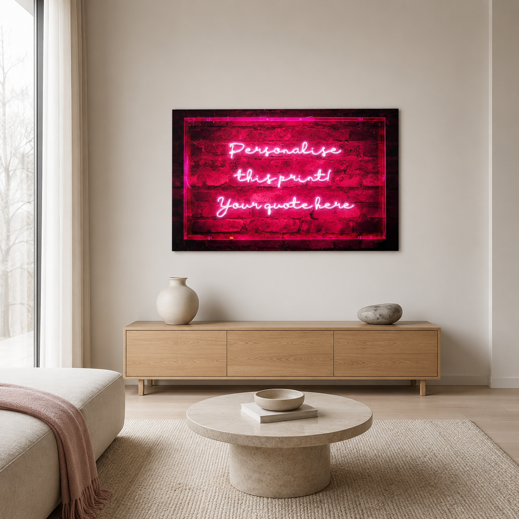 Write Your Wall — Custom Neon Quote on Brick