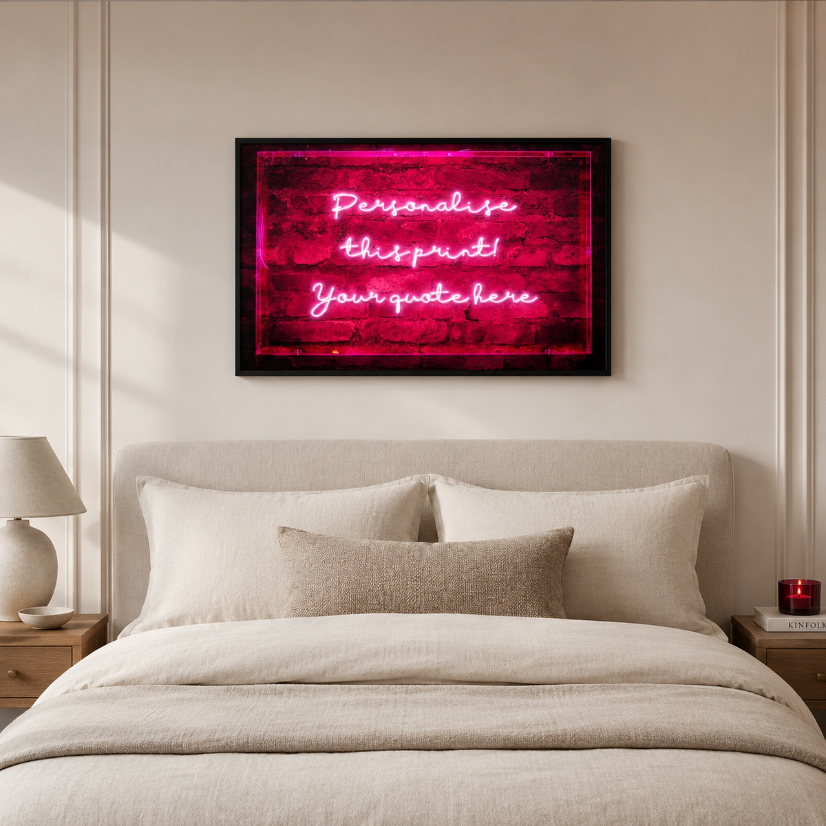 Write Your Wall — Custom Neon Quote on Brick
