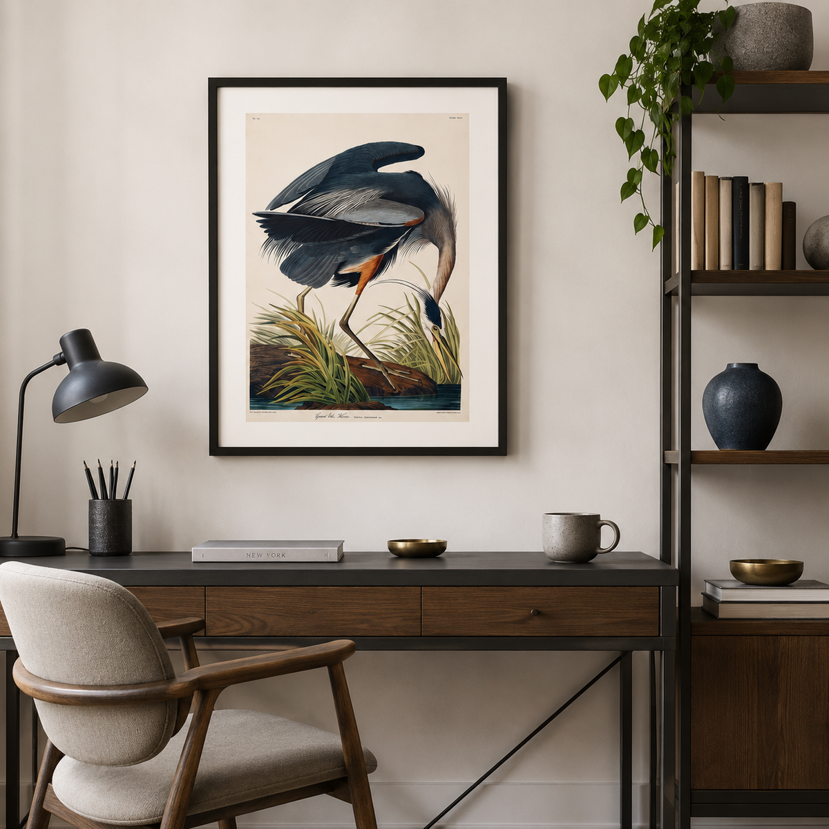 The Great Blue Heron — After Audubon