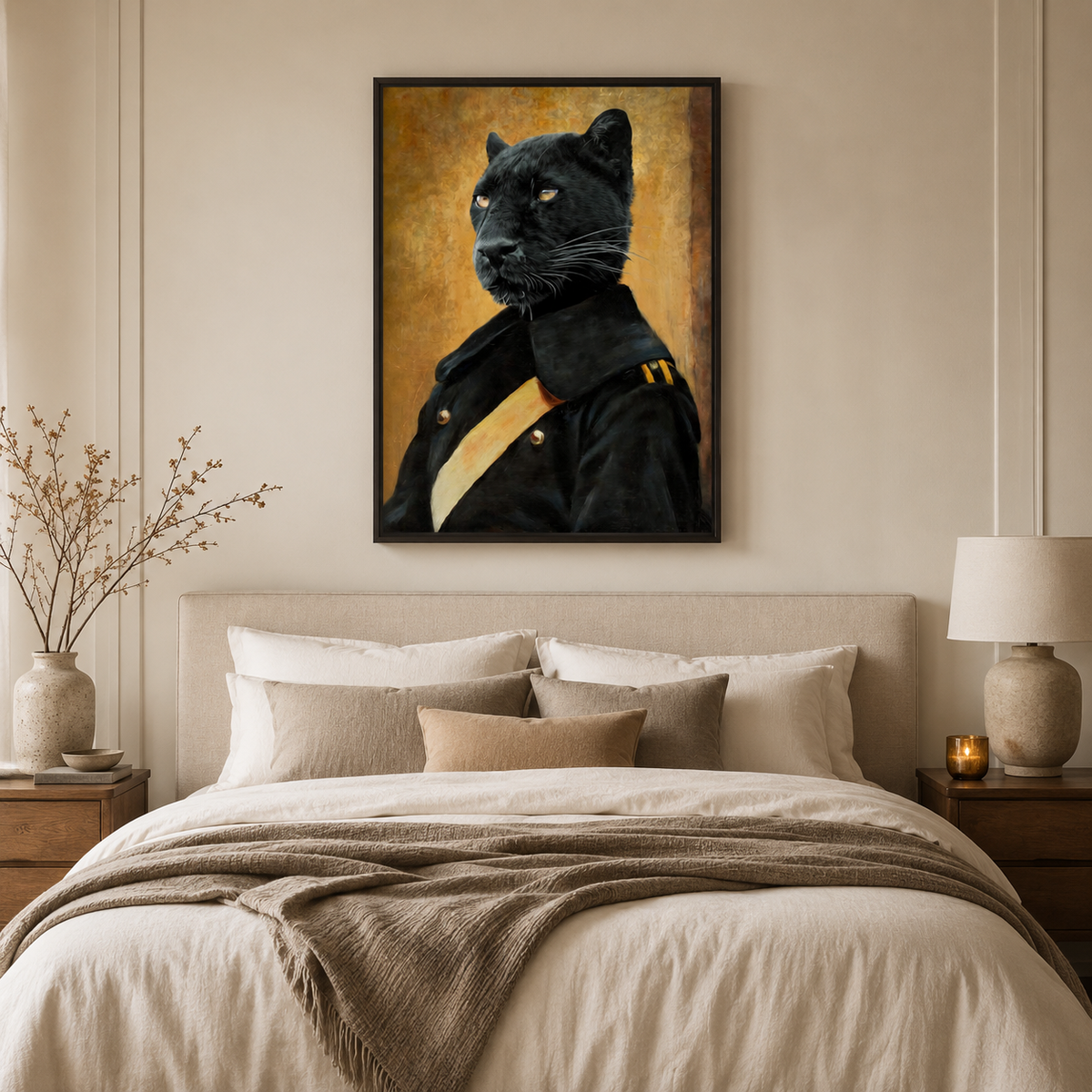 The Black Panther Colonel — A Renaissance Animal Portrait
