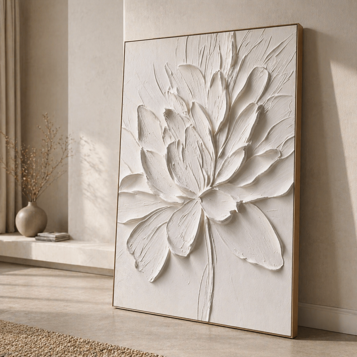 White Textured Wall Art