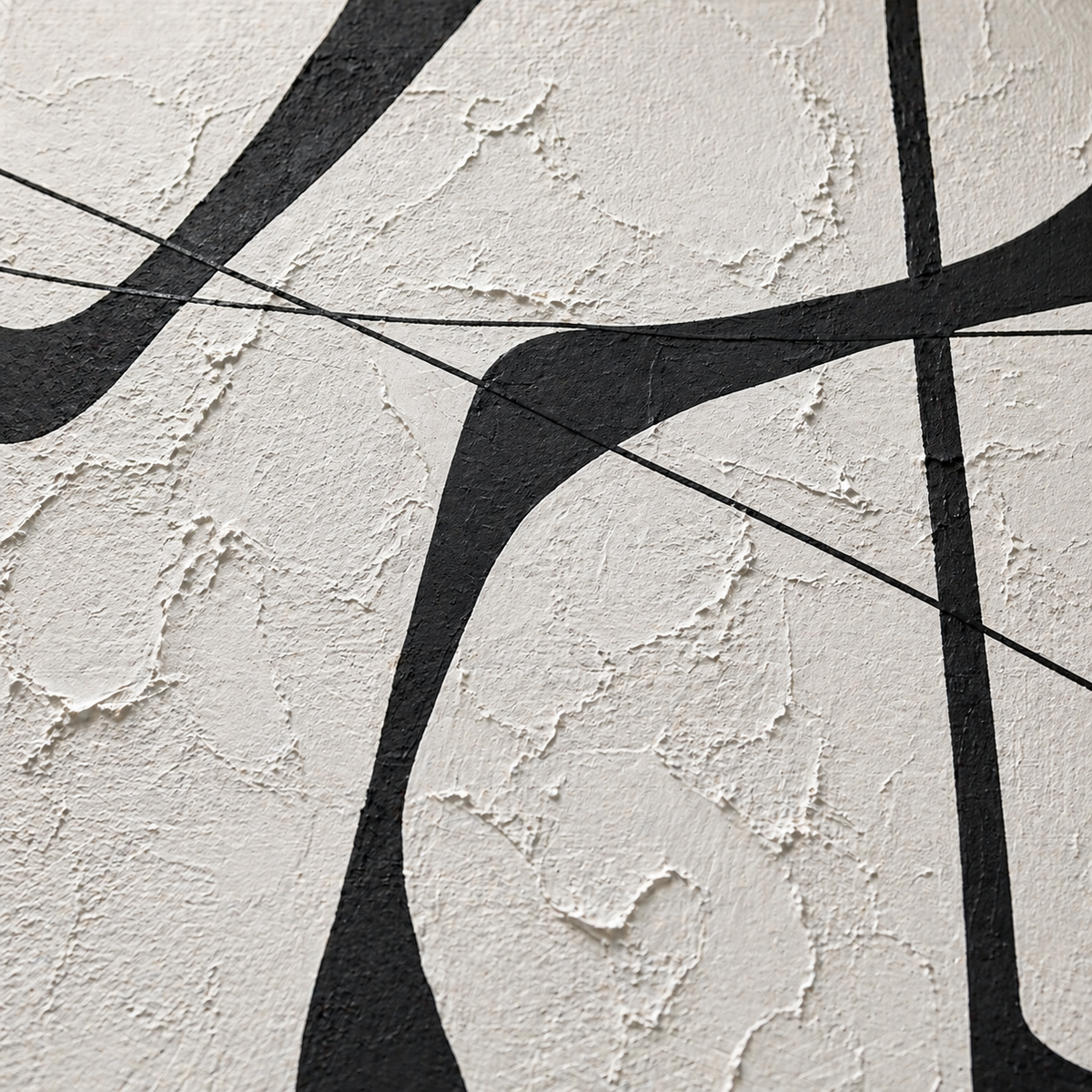 Black and Beige Abstract Wall Art