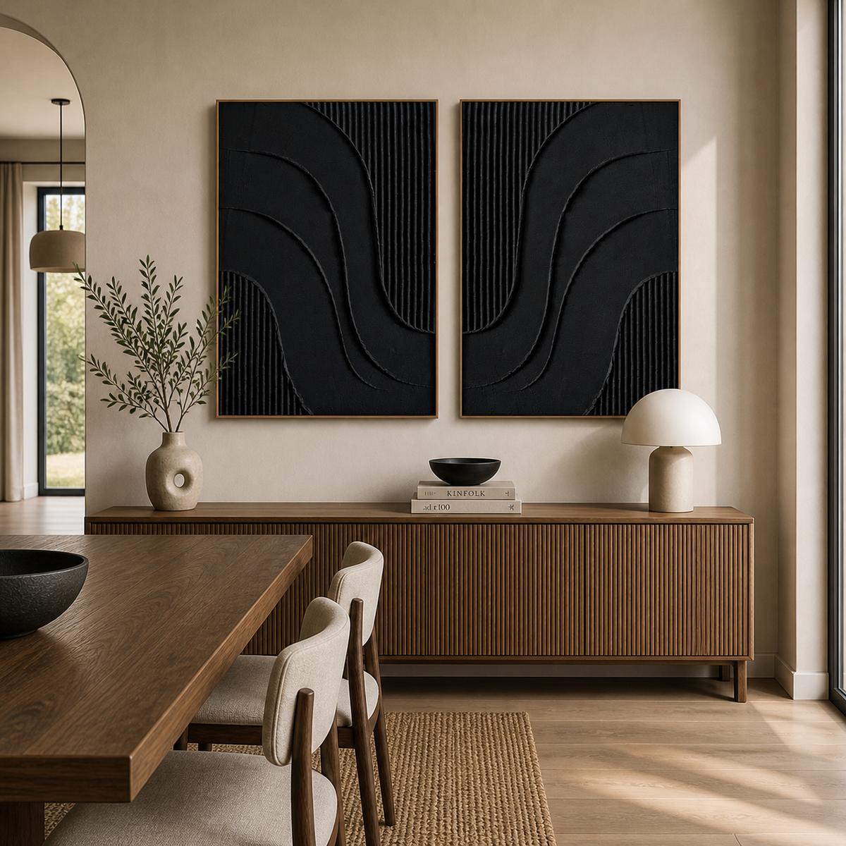 Black Textured Wall Art