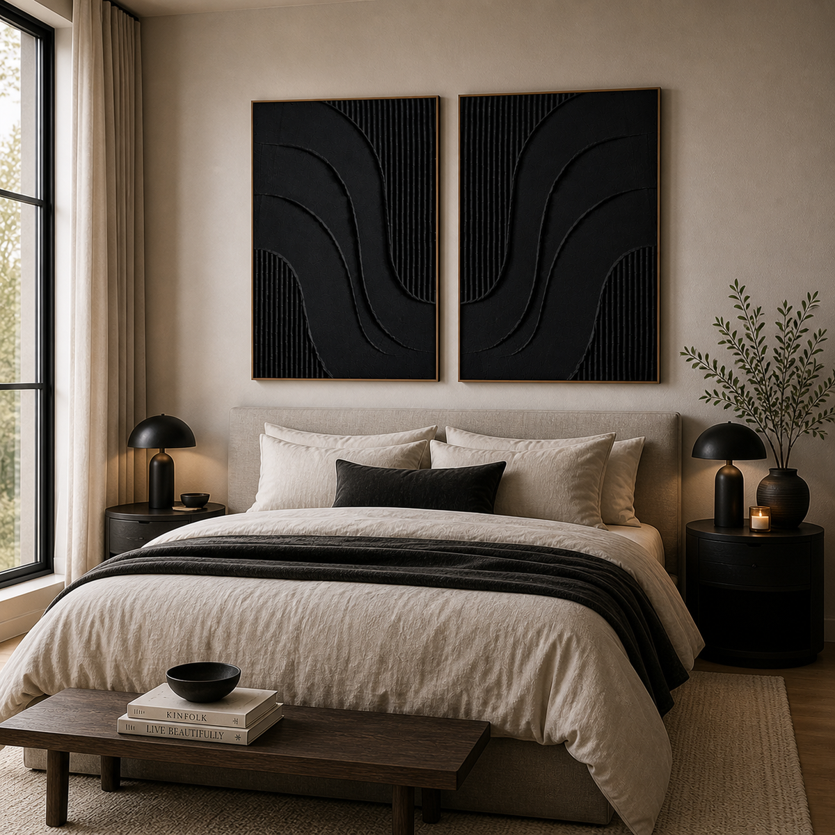 Black Textured Wall Art