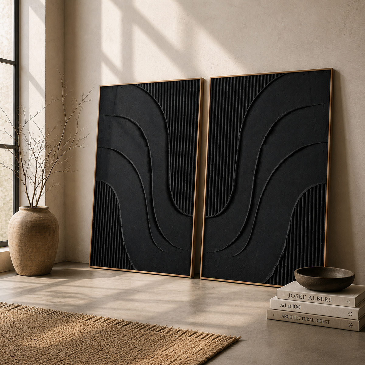 Black Textured Wall Art