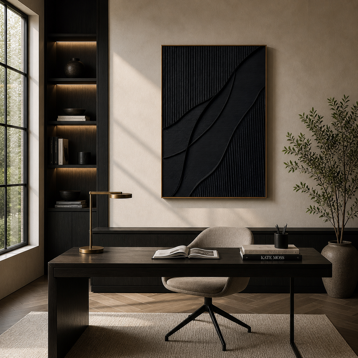 Black Minimalist Wall Art