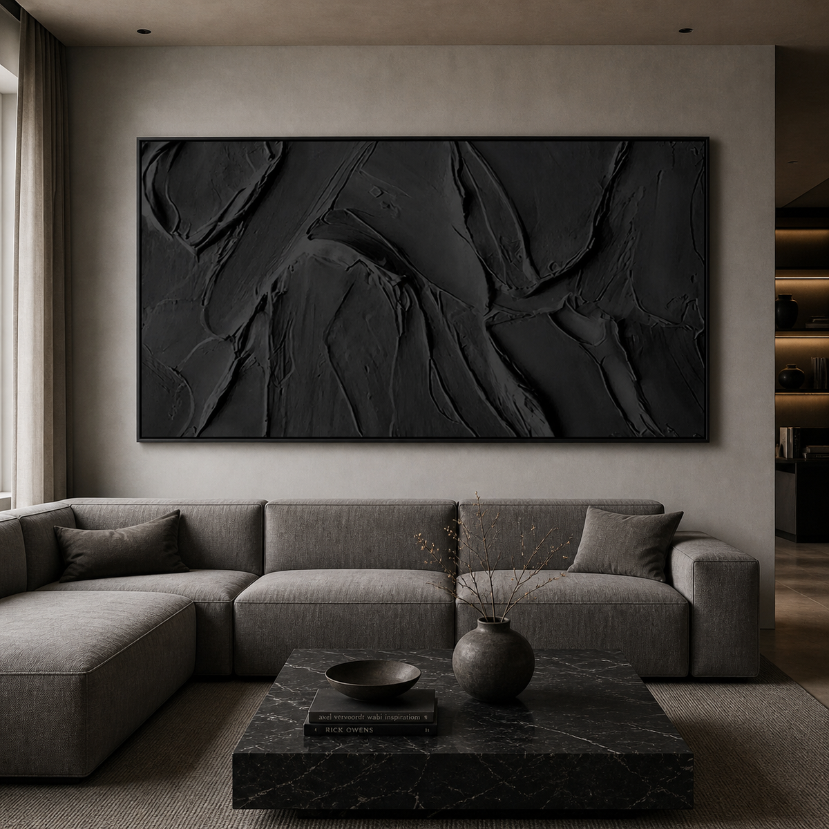 Black Plaster Wall Art