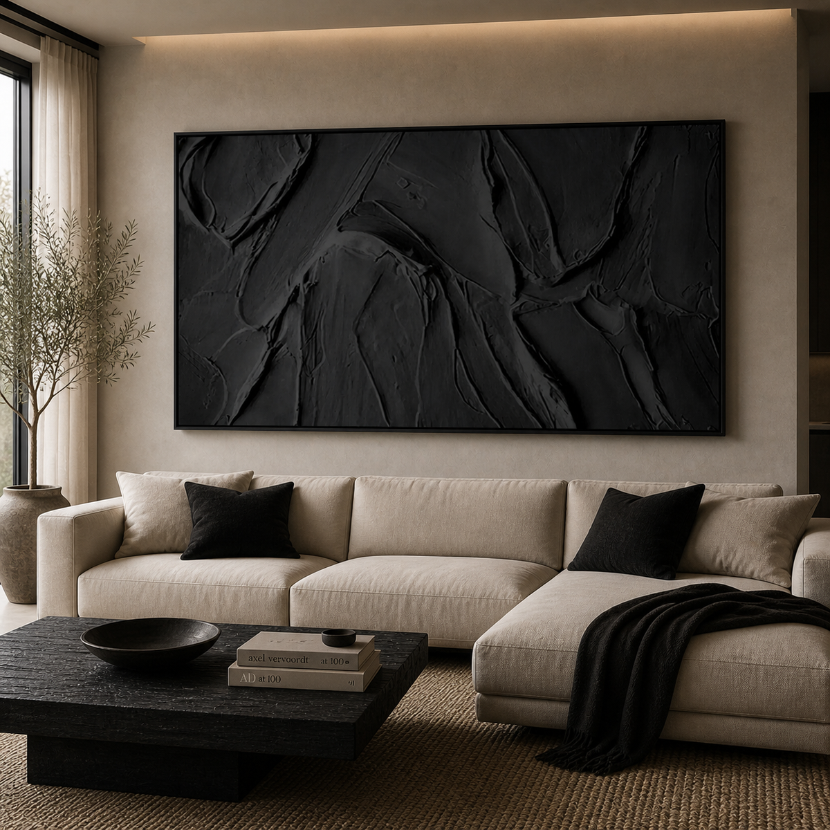 Black Plaster Wall Art