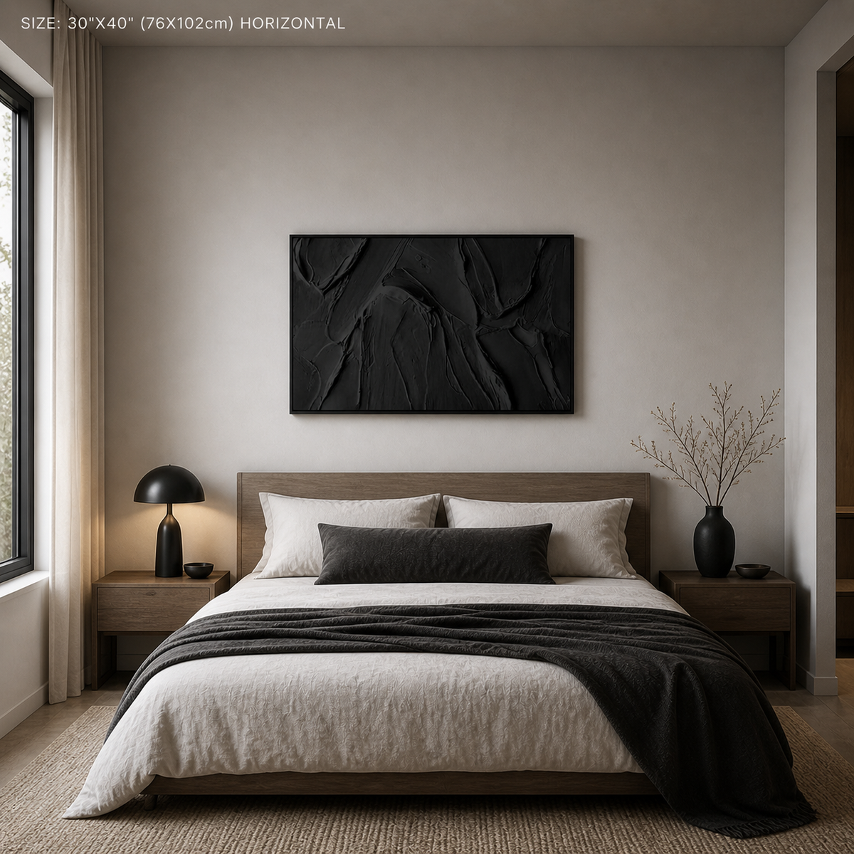 Black Plaster Wall Art
